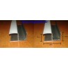 PROFIL DUBLU U 2,5 M ALUMINIU ECO