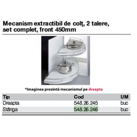 MAGIC CORNER HAFELE AMORT FRONT 450NN 2 TALERE ST 548.26.246