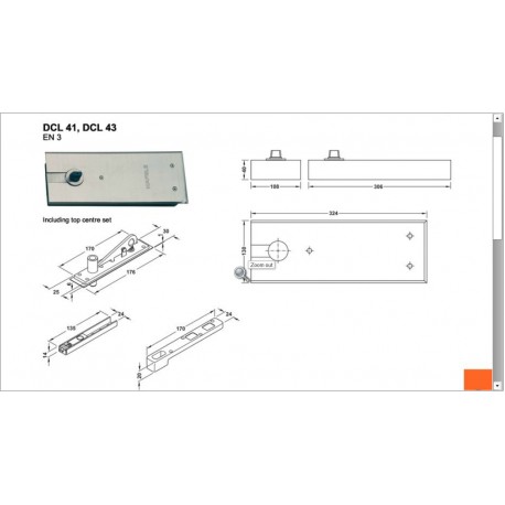 AMORTIZOR PARDOSEALA 90GR USI ST. INOX MAT 932.84.041