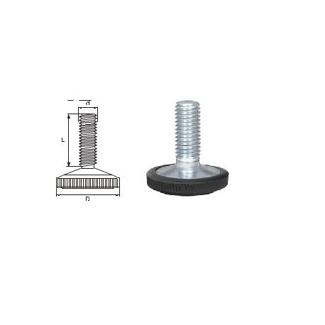 PICIOR NIV REGL CU SURUB M8X22, DIM 28 NEGRU, COD 442.42.19