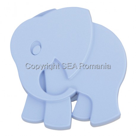 BUTON PLASTIC MAT ELEFANT BLEU 487.02.49