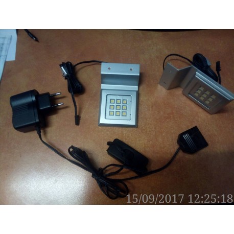KIT 3 LED PATRAT CU PLACUTA P21141HL MAT CROM