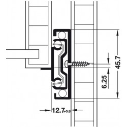 GLISIERA HAFELE BILE AMORTIZARE 45.7 SUB 550 MM 432.18.955