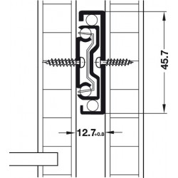 GLISIERA HAFELE BILE AMORTIZARE 45.7 L700 MM 32KG 432.16.970