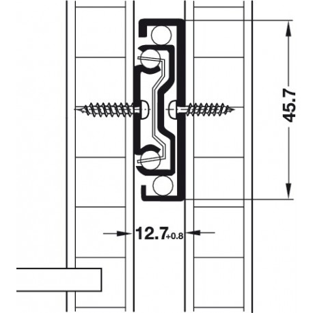 GLISIERA HAFELE BILE AMORTIZARE 45.7 L500 MM 36KG 432.16.950