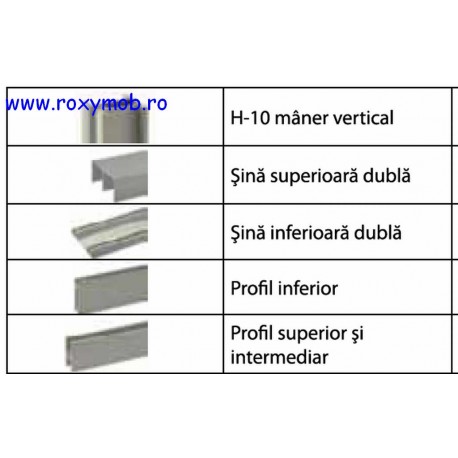 SISTEM ADOOR SINA SUP DUBLA ALUMINIU 5.8 M 944.06.908