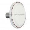 BUTON FINISAJ INOX PIELE 45X27MM ALB 481.61.111