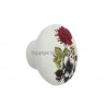 BUTON PORTELAN TRANDAFIR ROSU ALB D32 486.40.108