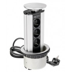 PRIZA GTV INCASTRABILA ROTUNDA BLAT D100 3SCHUKO GRI
