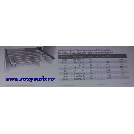 SUPORT PANTALONI+CRAVATE 610X510X115MM S-6296