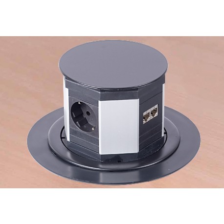 PRIZA LIFT MOBILA DIM140MM 10-35MM NEGRU 4 SCHUKO 822.74.330