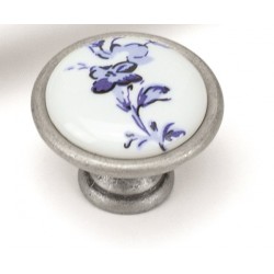 BUTON PORTELAN GIUSTI P07.00.25.15G FLOARE ALBASTRA 34X25MM