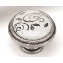 BUTON PORTELAN GIUSTI P77.00.M2.E8G ARGENTO VECHIO 35X27MM