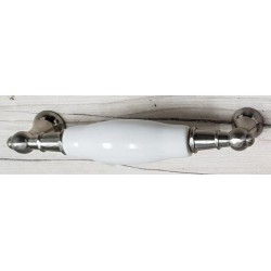 MANER PORTELAN ALB NICHEL DREPT 128MM 486.42.24
