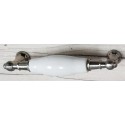 MANER PORTELAN ALB NICHEL DREPT 128MM 486.42.24
