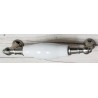 MANER PORTELAN ALB NICHEL DREPT 128MM 486.42.24
