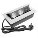 PRIZA GTV INCASTRABILA 2XSCHUKO 2USB, ALB