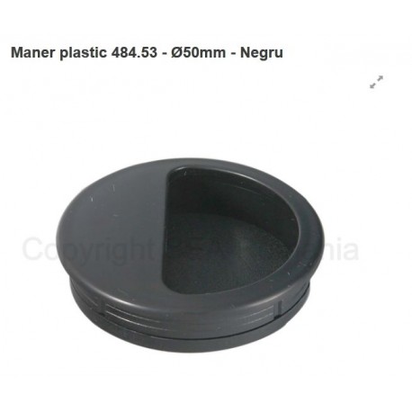 MANER SCOICA ROTUND PLASTIC DIAMETRU 50 NEGRU 484.53.19