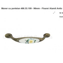 MANER PORTELAN FLOARE GALBEN CU VERDE ROTUNJIT 486.33.109