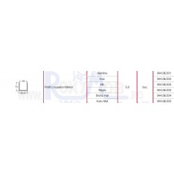 SISTEM ADOOR PROFIL U 20.5X15MM 5.8ML NEGRU 944.06.502