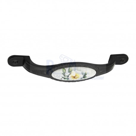 MANER PORTELAN FLOARE GALBEN CU VERDE NEGRU 96MM 486.43.19
