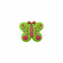 BUTON MOBILA COPII FLUTURE VERDE CU ROZ 4.3