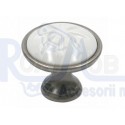 BUTON SIRO 1919-34ZN28A4 ARGINT ANTIC INSERTIE PLASTIC ALB