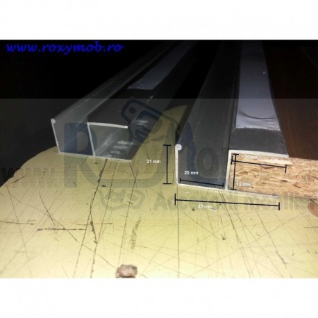 PROFIL DUBLU U 3 M ALUMINIU ECO