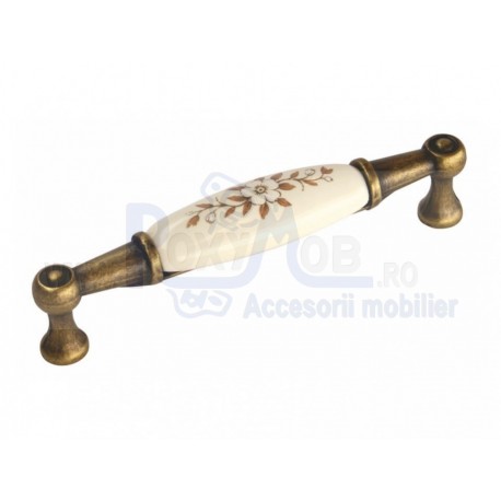 S 1699-107PF29ZN48 MANER BRONZ ANTIC PORTELAN CU FLORI