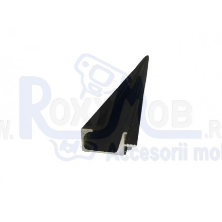 PROFIL MANER ALUMINIU G CU FREZARE, 3 METRI NEGRU