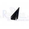 PROFIL MANER ALUMINIU G CU FREZARE, 3 METRI NEGRU