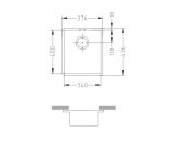 CHIUVETA ALVEUS QUADRIX 20 SATIN INGROPAT 340 X 400 X 200