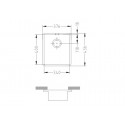 CHIUVETA ALVEUS QUADRIX 20 SATIN INGROPAT 340 X 400 X 200