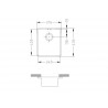 CHIUVETA ALVEUS QUADRIX 20 SATIN INGROPAT 340 X 400 X 200