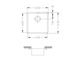 CHIUVETA ALVEUS QUADRIX 30 SATIN INGROPAT 400 X 400 X 200