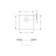 CHIUVETA ALVEUS QUADRIX 30 SATIN INGROPAT 400 X 400 X 200