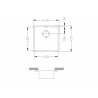 CHIUVETA ALVEUS QUADRIX 30 SATIN INGROPAT 400 X 400 X 200