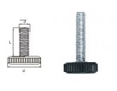 PICIOR NIV REGL CU SURUB M6X24, DIM 16 NEGRU, COD 442.32.19