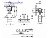 SLIDO CLASSIC 60-P KIT USA SIMPLA LEMN 940.60.006