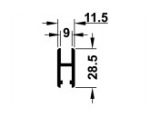 SLIDO DESIGN 25 PROFIL INFERIOR 5 M 415.12.950