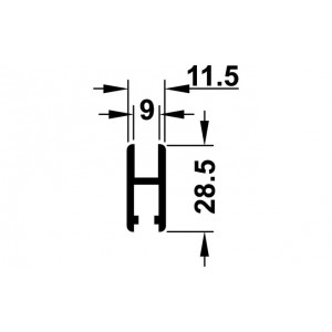 SLIDO DESIGN 25 PROFIL INFERIOR 5 M 415.12.950