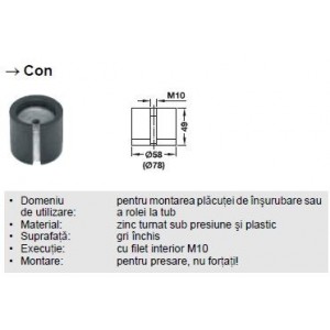 CON PICIOR HAFELE RONDELLA DIAM 60 MM 635.06.025