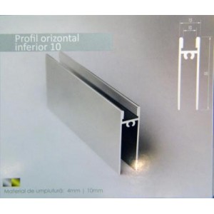 SLIDER PROFIL ORIZONTAL INF PROFI 10 5 ML LXD-3848.A.1 ALU