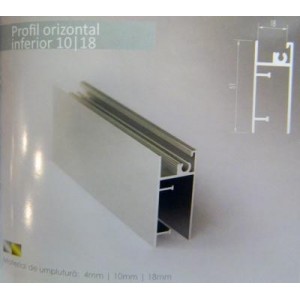 SLIDER PROFIL ORIZONTAL INF PROFI 10/18 5 ML LXD-4953.1 ALU