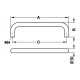 MANER HAFELE ITA 362X35 MM Z352 CROM SATINAT 116.09.095