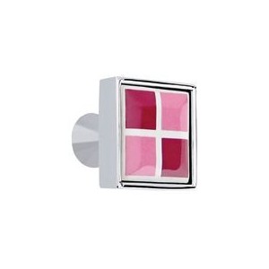 BUTON PORTELAN PATRAT MODEL GEOMETRIC ROZ 485.46.104