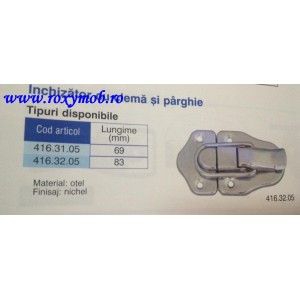 INCHIZATOR CU CLEMA SI PIRGHIE L83 MM 416.32.05