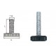 PICIOR NIV REGL CU SURUB M8X25, DIM 28 NEGRU, COD 442.34.19