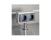 PRIZA DUBLA INOX 140MM 828.12.002