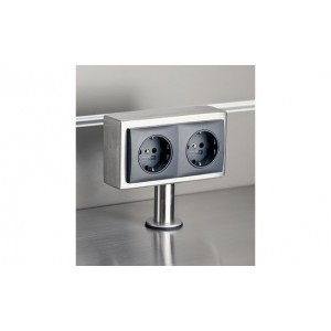 PRIZA DUBLA INOX 140MM 828.12.002